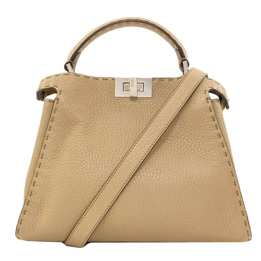 Fendi Peekaboo Essentially Selleria 2-Way Handbag, Calfskin, Women's FENDI